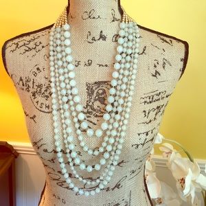 Mint Green Layered Bead Necklace